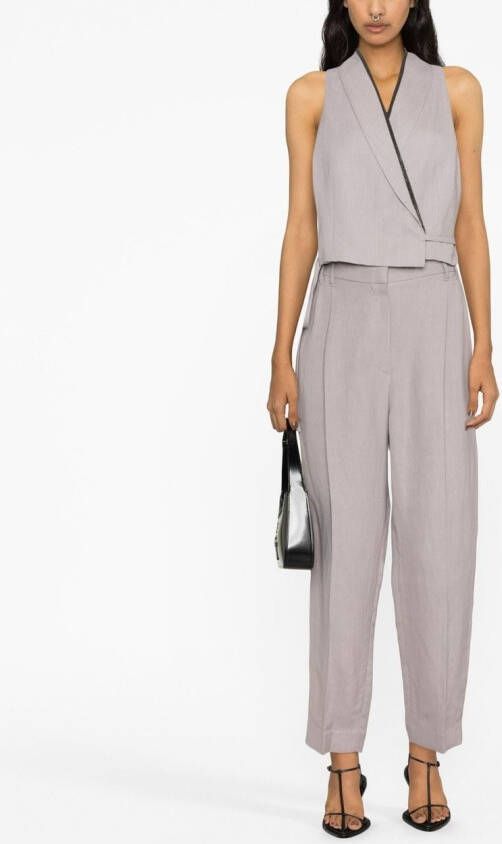 Brunello Cucinelli High waist pantalon Paars