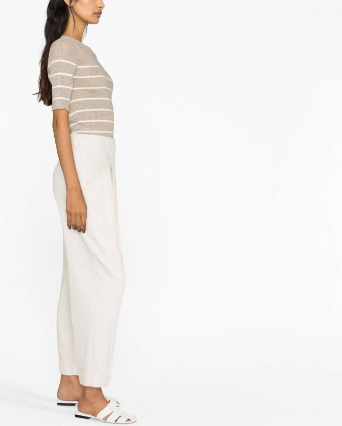 Brunello Cucinelli Cropped pantalon Wit