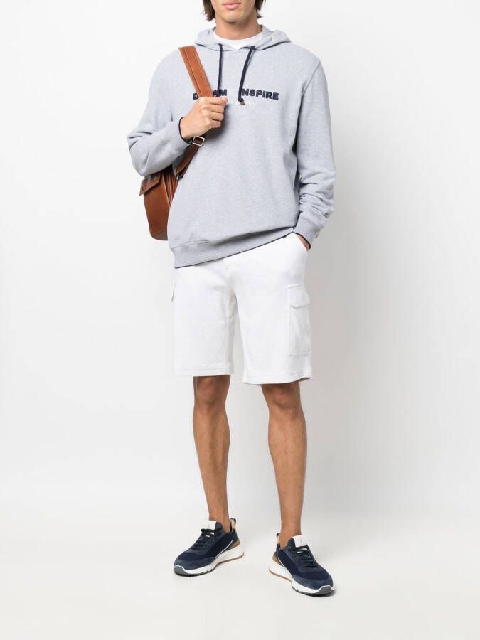 Brunello Cucinelli Hoodie met borduurwerk Grijs