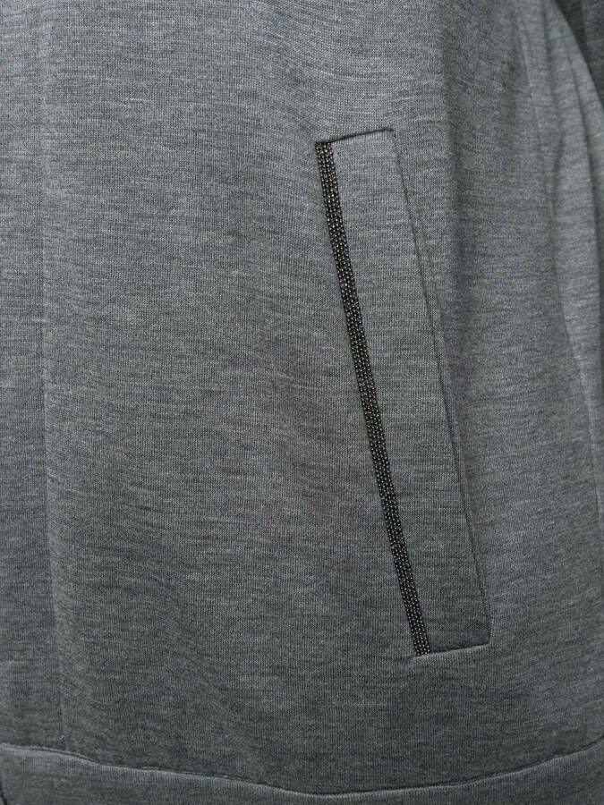 Brunello Cucinelli Hoodie met rits Grijs