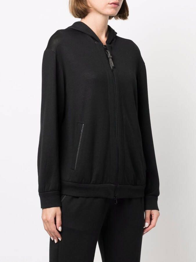 Brunello Cucinelli Hoodie met rits Zwart