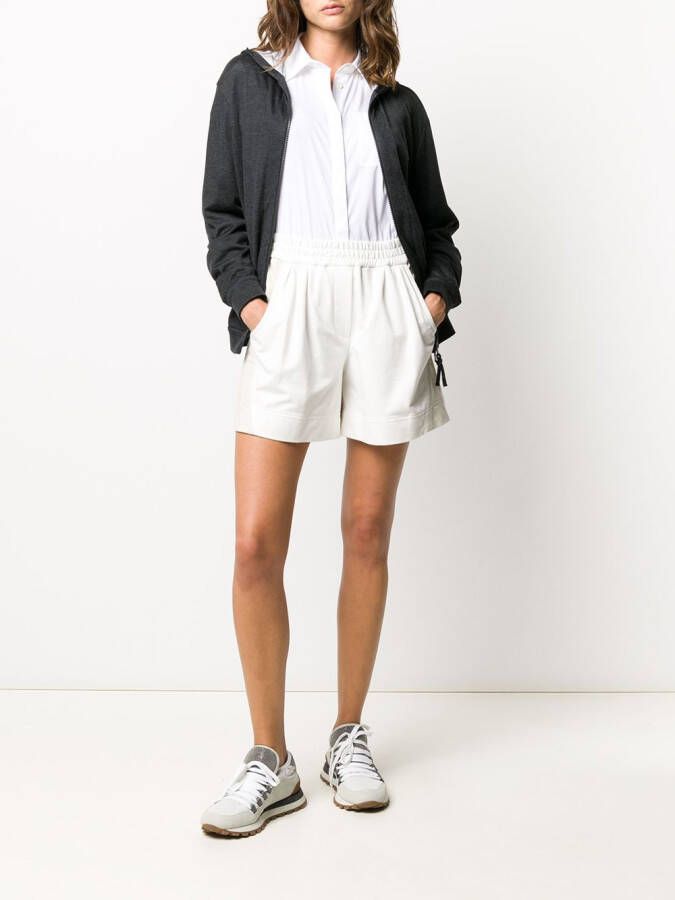 Brunello Cucinelli Hoodie met rits Zwart