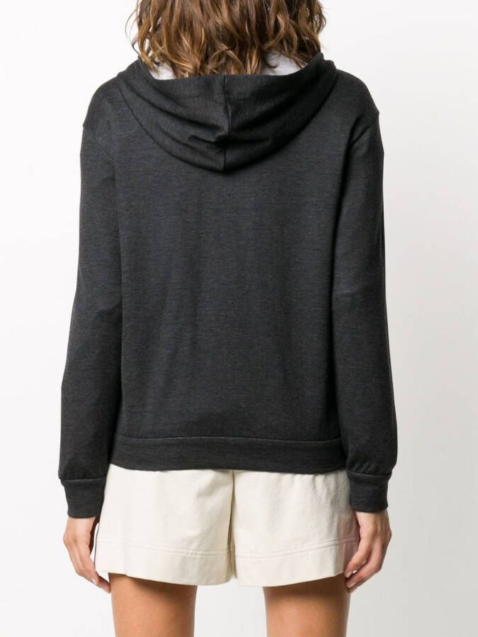 Brunello Cucinelli Hoodie met rits Zwart