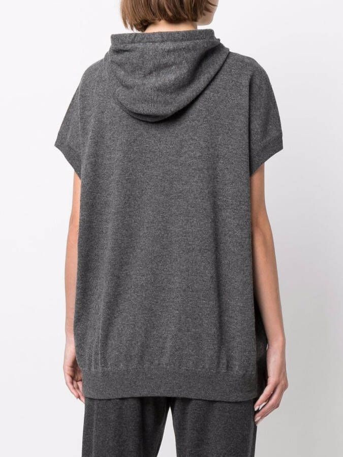 Brunello Cucinelli Hoodie met tekst Grijs