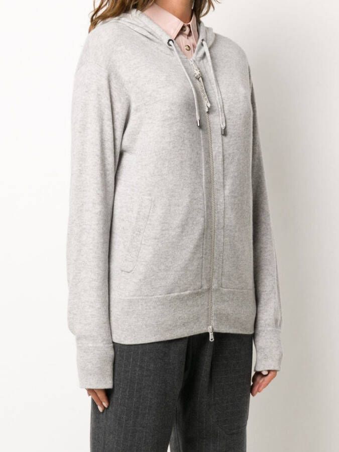 Brunello Cucinelli Hoodie met trekkoord Grijs
