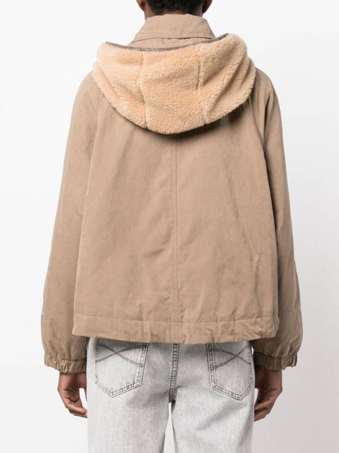 Brunello Cucinelli Jack met capuchon Beige