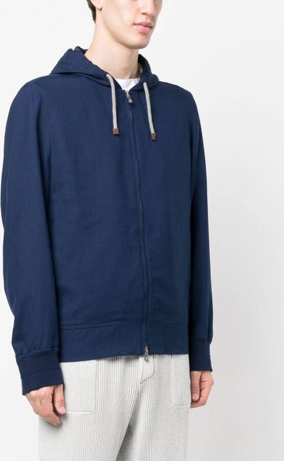 Brunello Cucinelli Jack met capuchon Blauw