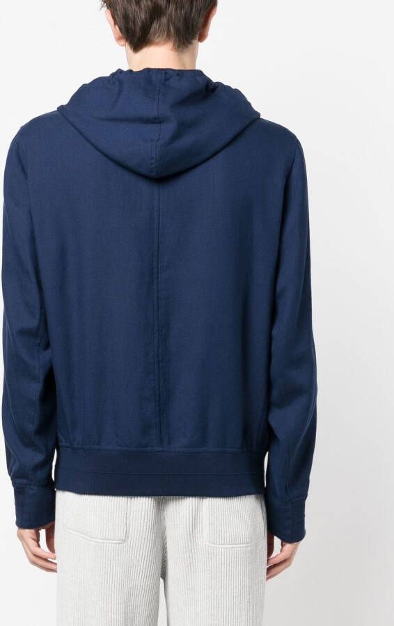 Brunello Cucinelli Jack met capuchon Blauw