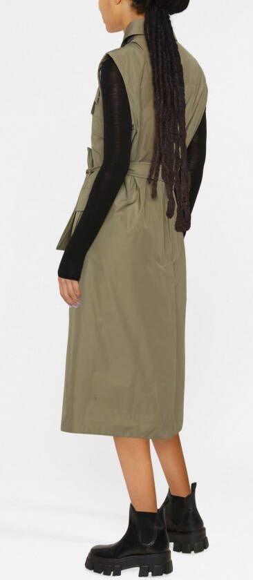 Brunello Cucinelli Jas met ceintuur Groen