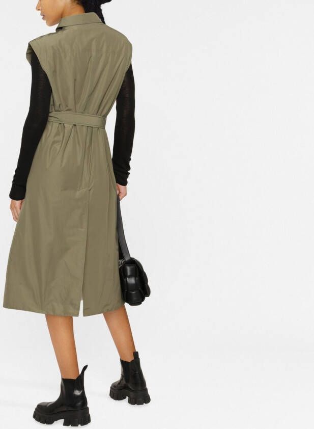 Brunello Cucinelli Jas met ceintuur Groen