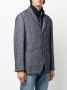 Brunello Cucinelli Jas met chevron streep Blauw - Thumbnail 3