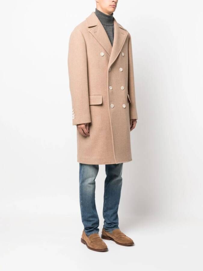 Brunello Cucinelli Jas met dubbele rij knopen Beige