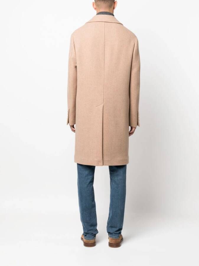 Brunello Cucinelli Jas met dubbele rij knopen Beige