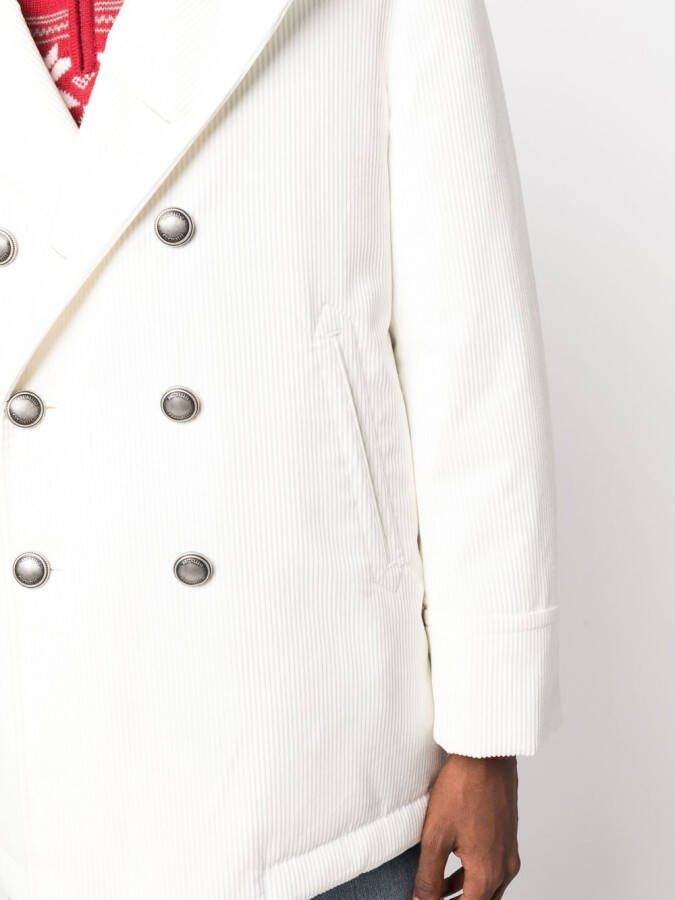 Brunello Cucinelli Jas met dubbele rij knopen Wit