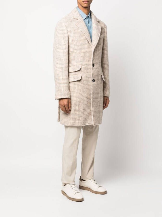 Brunello Cucinelli Jas met enkele rij knopen Beige