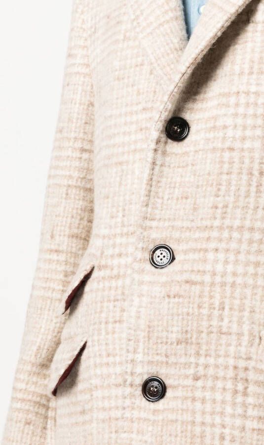 Brunello Cucinelli Jas met enkele rij knopen Beige