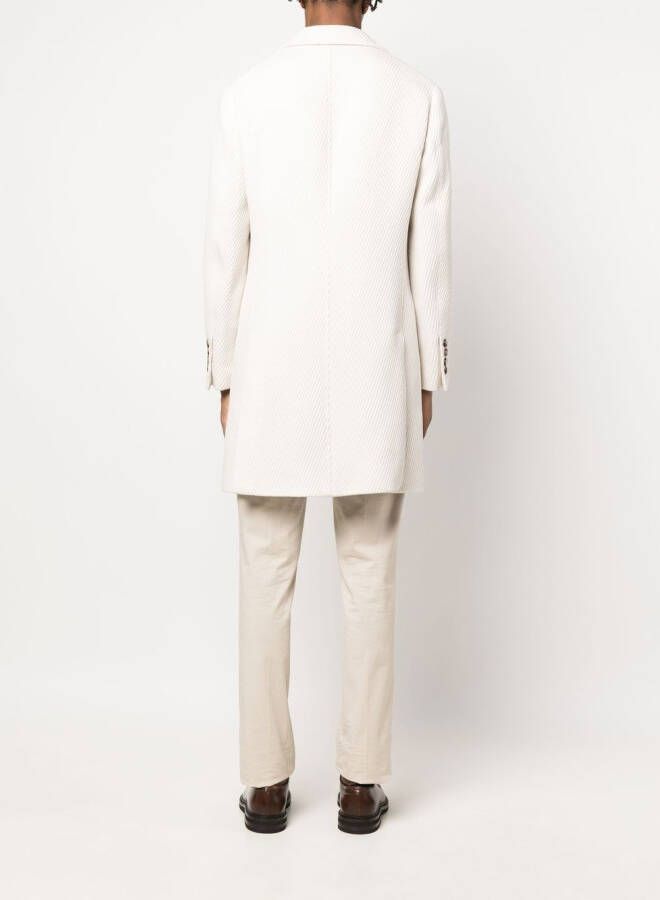 Brunello Cucinelli Jas met enkele rij knopen Beige