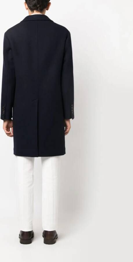 Brunello Cucinelli Jas met enkele rij knopen Blauw