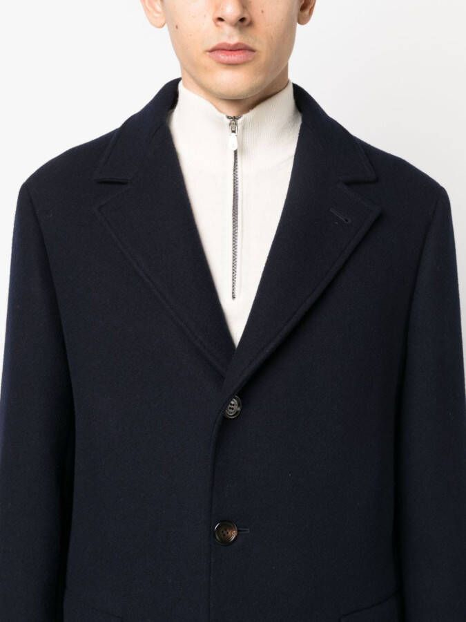 Brunello Cucinelli Jas met enkele rij knopen Blauw