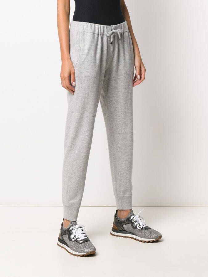 Brunello Cucinelli Joggingbroek met trekkoord Grijs