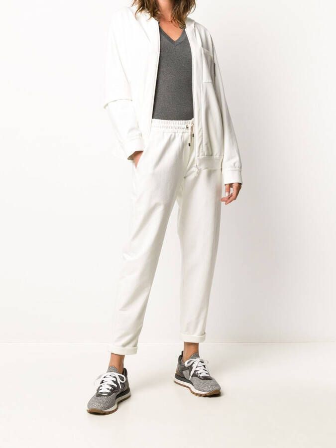 Brunello Cucinelli Joggingbroek met trekkoord Wit