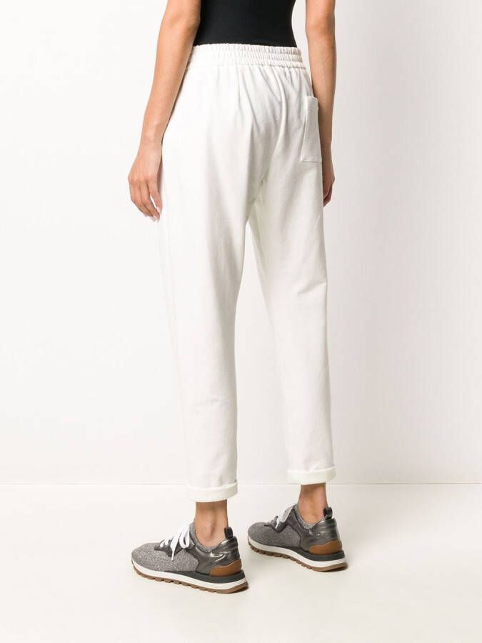 Brunello Cucinelli Joggingbroek met trekkoord Wit