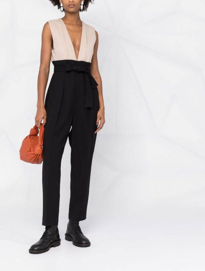 Brunello Cucinelli Jumpsuit met ceintuur Zwart