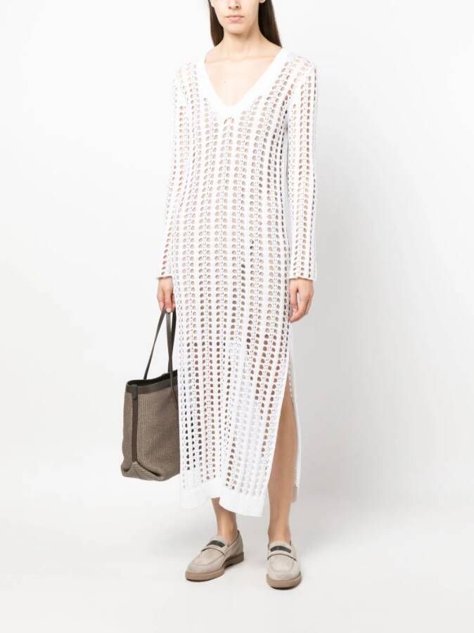 Brunello Cucinelli Jurk met V-hals Wit