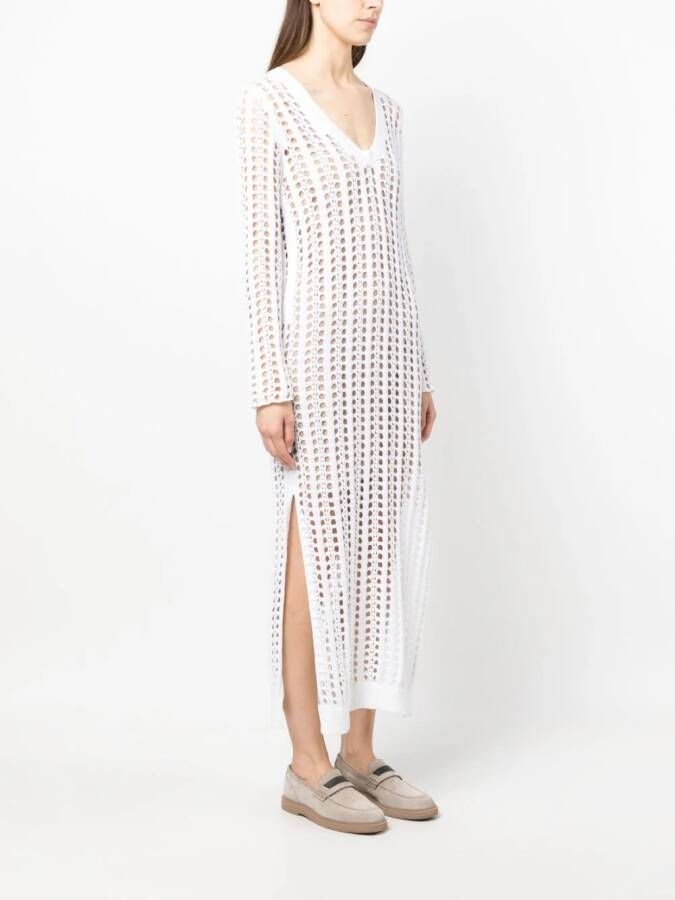 Brunello Cucinelli Jurk met V-hals Wit