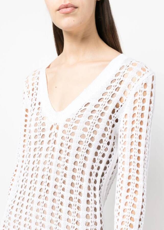 Brunello Cucinelli Jurk met V-hals Wit
