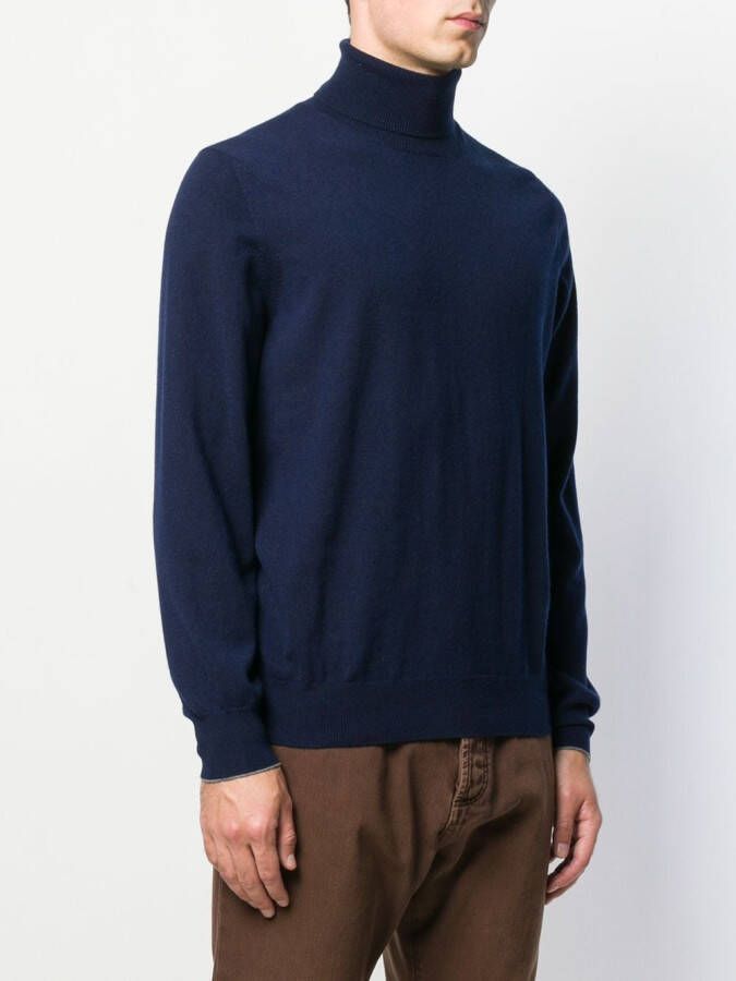 Brunello Cucinelli Kasjmier coltrui Blauw