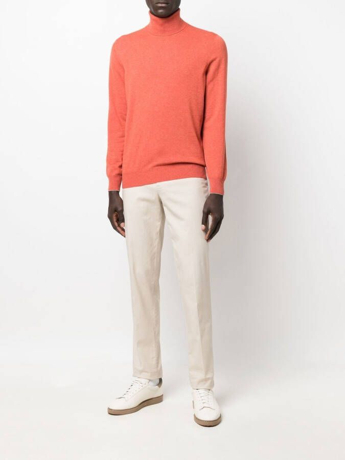 Brunello Cucinelli Kasjmier coltrui Oranje