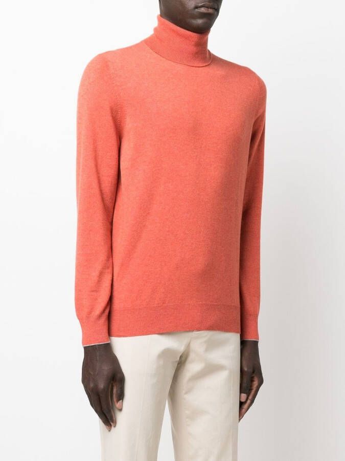Brunello Cucinelli Kasjmier coltrui Oranje