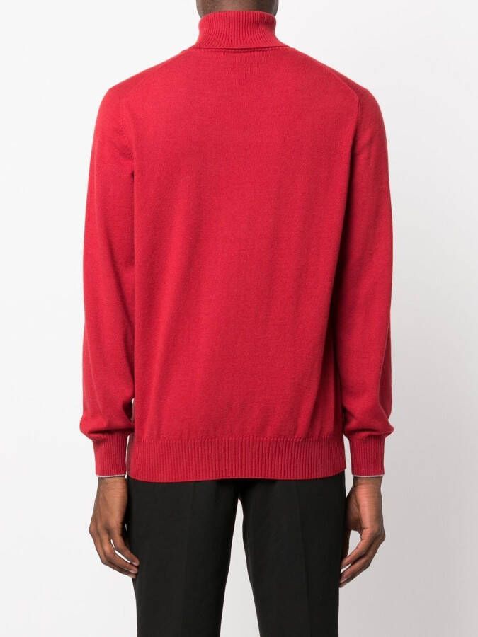 Brunello Cucinelli Kasjmier coltrui Rood