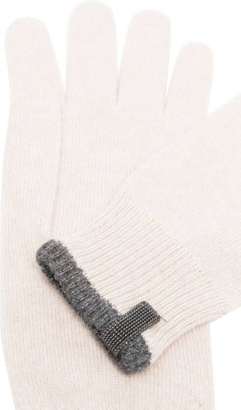 Brunello Cucinelli Kasjmier handschoenen Beige