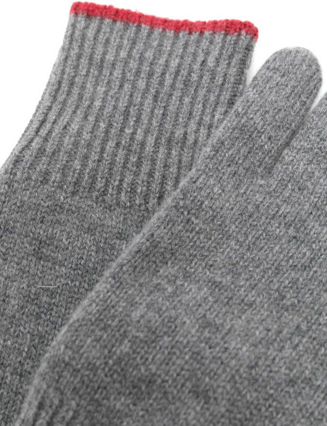 Brunello Cucinelli Kasjmier handschoenen Grijs