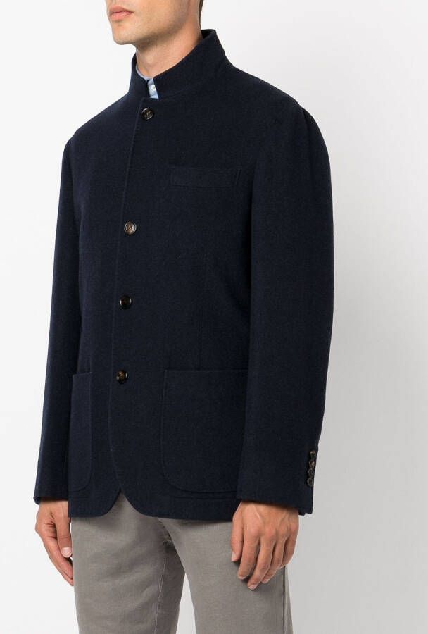 Brunello Cucinelli Kasjmier jas Blauw