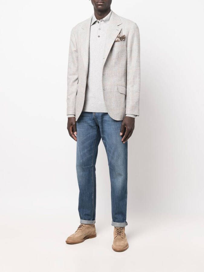 Brunello Cucinelli Kasjmier poloshirt Grijs