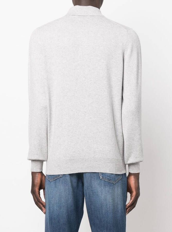 Brunello Cucinelli Kasjmier poloshirt Grijs