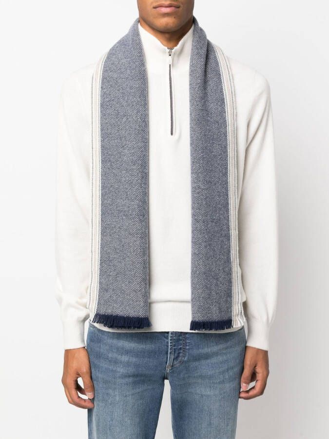 Brunello Cucinelli Kasjmier sjaal Blauw