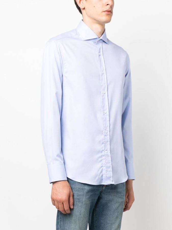 Brunello Cucinelli Katoenen overhemd Blauw