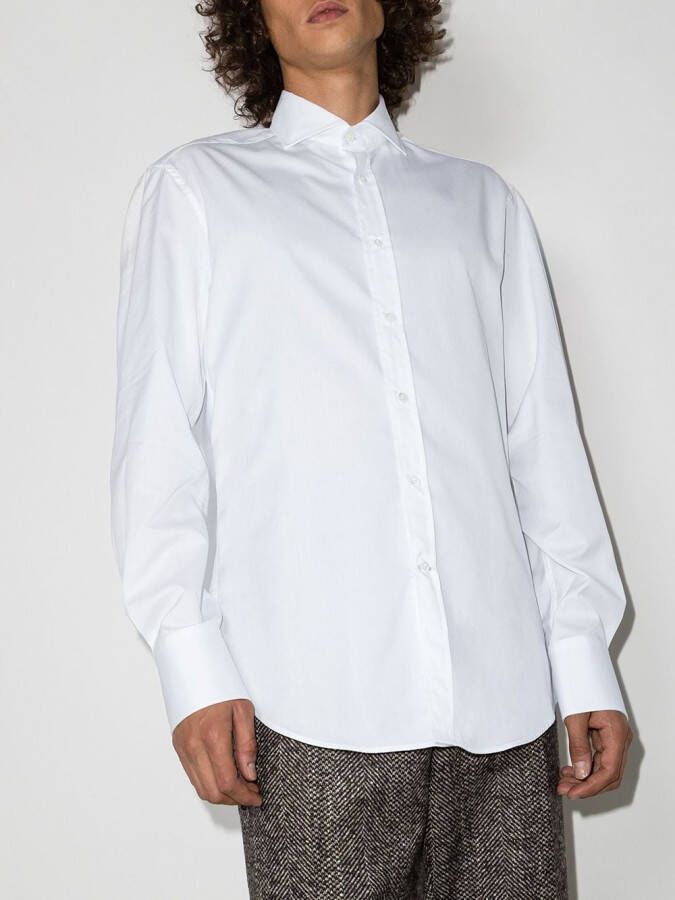 Brunello Cucinelli Katoenen overhemd Wit