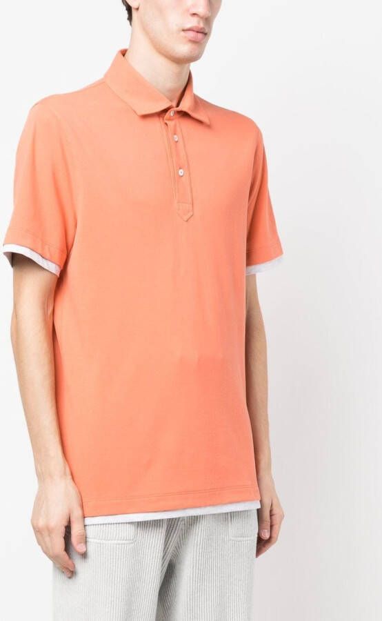 Brunello Cucinelli Katoenen poloshirt Oranje