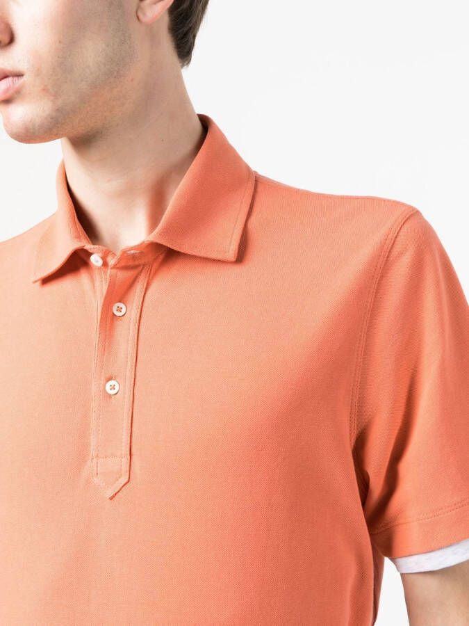 Brunello Cucinelli Katoenen poloshirt Oranje