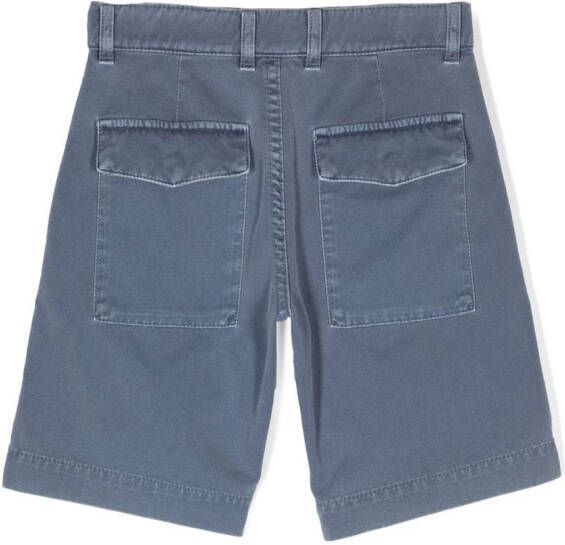 Brunello Cucinelli Kids Shorts met getailleerde taille Blauw