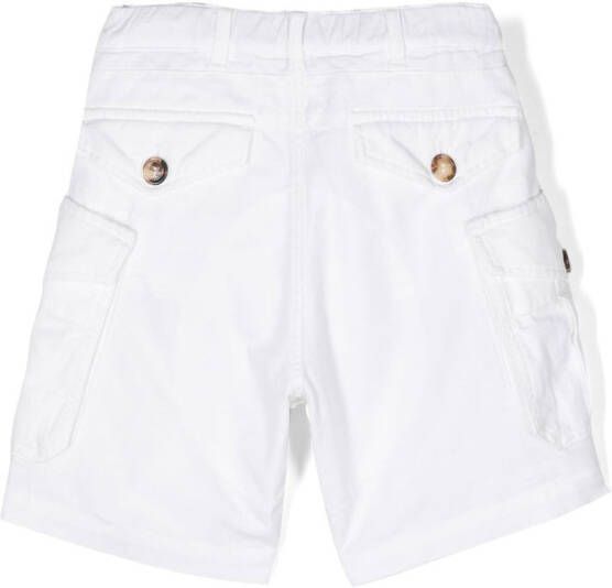 Brunello Cucinelli Kids Katoenen shorts Wit