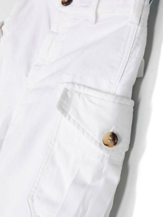 Brunello Cucinelli Kids Katoenen shorts Wit