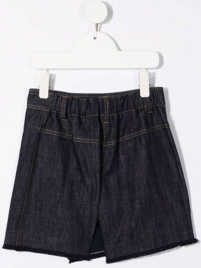 Brunello Cucinelli Kids Linnen rok Blauw