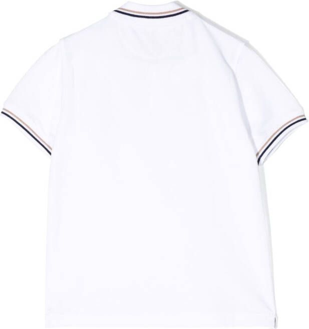 Brunello Cucinelli Kids Poloshirt met geborduurd logo Wit