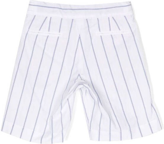Brunello Cucinelli Kids Shorts met streep Wit